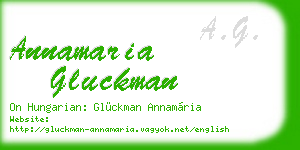 annamaria gluckman business card